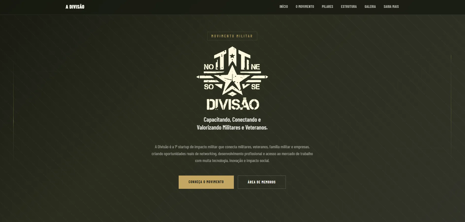 Interface da plataforma A Divisão